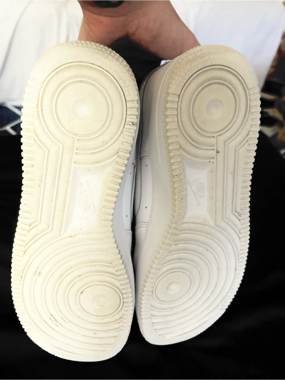 Nike White Leather AF1 Low Top Sneakers